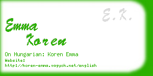 emma koren business card